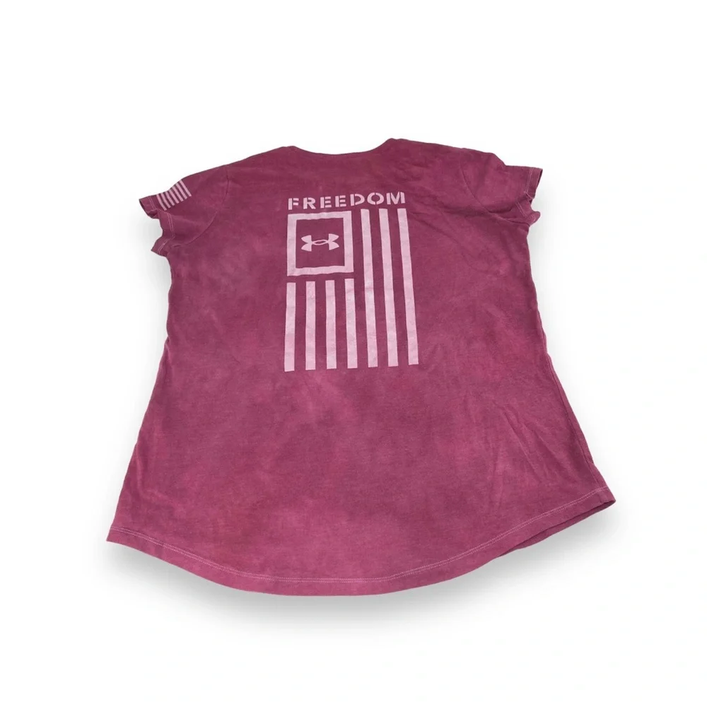 Under Armour Girls' UA Freedom Flag Foil tyedye T-Shirt YXL